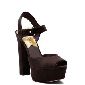 Michael Kors suede London platform heel
